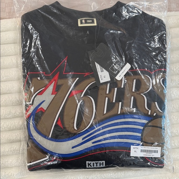 Kith for the NBA all stars Black and Blue Philadelphia Sixers Graphic crew neck